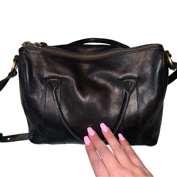 MADEWELL The Prague Satchel Leather Black Bag Crossbody Purse - Picture 13 of 16